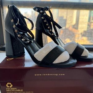 London Rag Spiked Block Heels, Size 8 - NIB